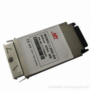 GBIC transceiver, 1.25GB bi-directional data links, 850nm VCSEL multi-mode, low power dissipation